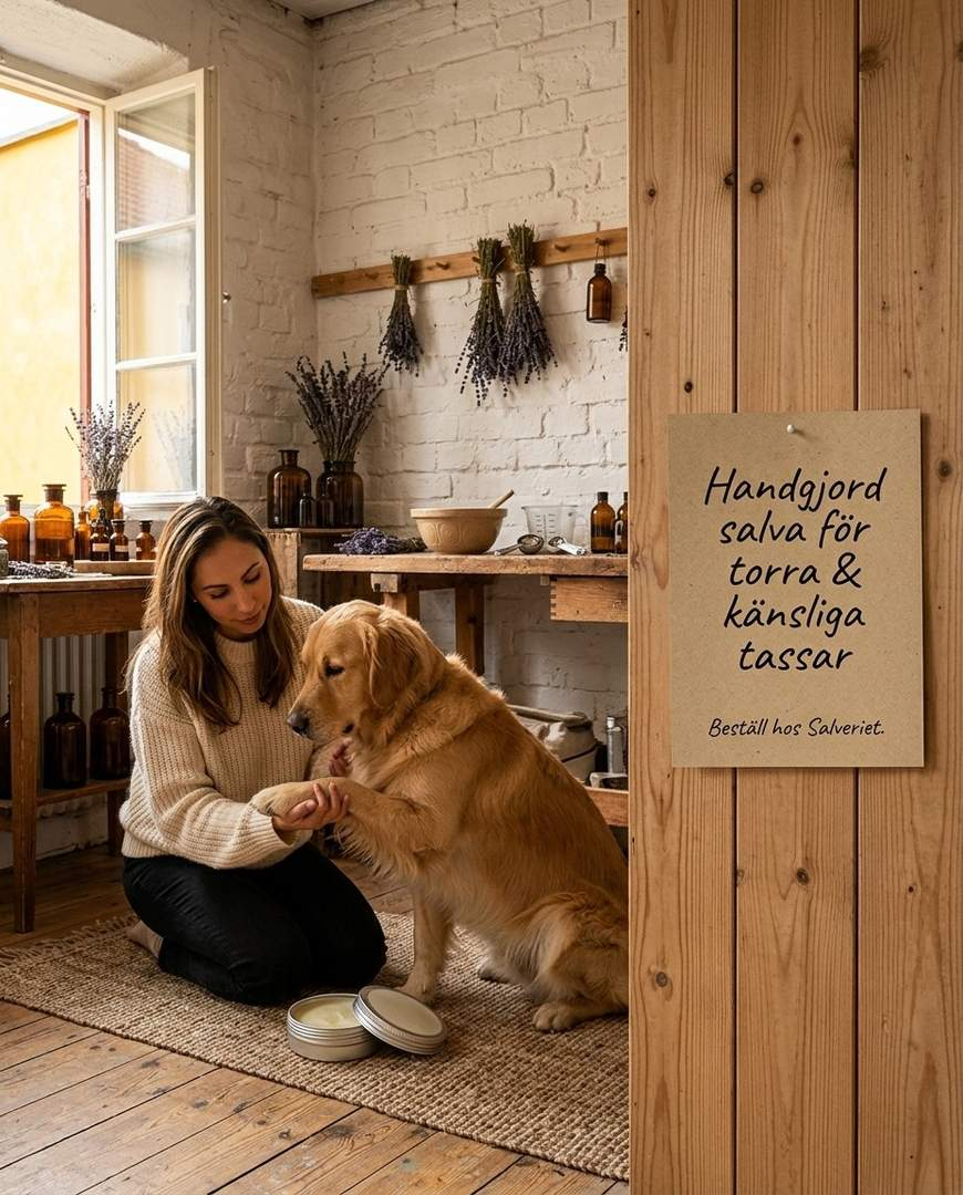 Handgjord tassalva med bivax för hund, 60 ml