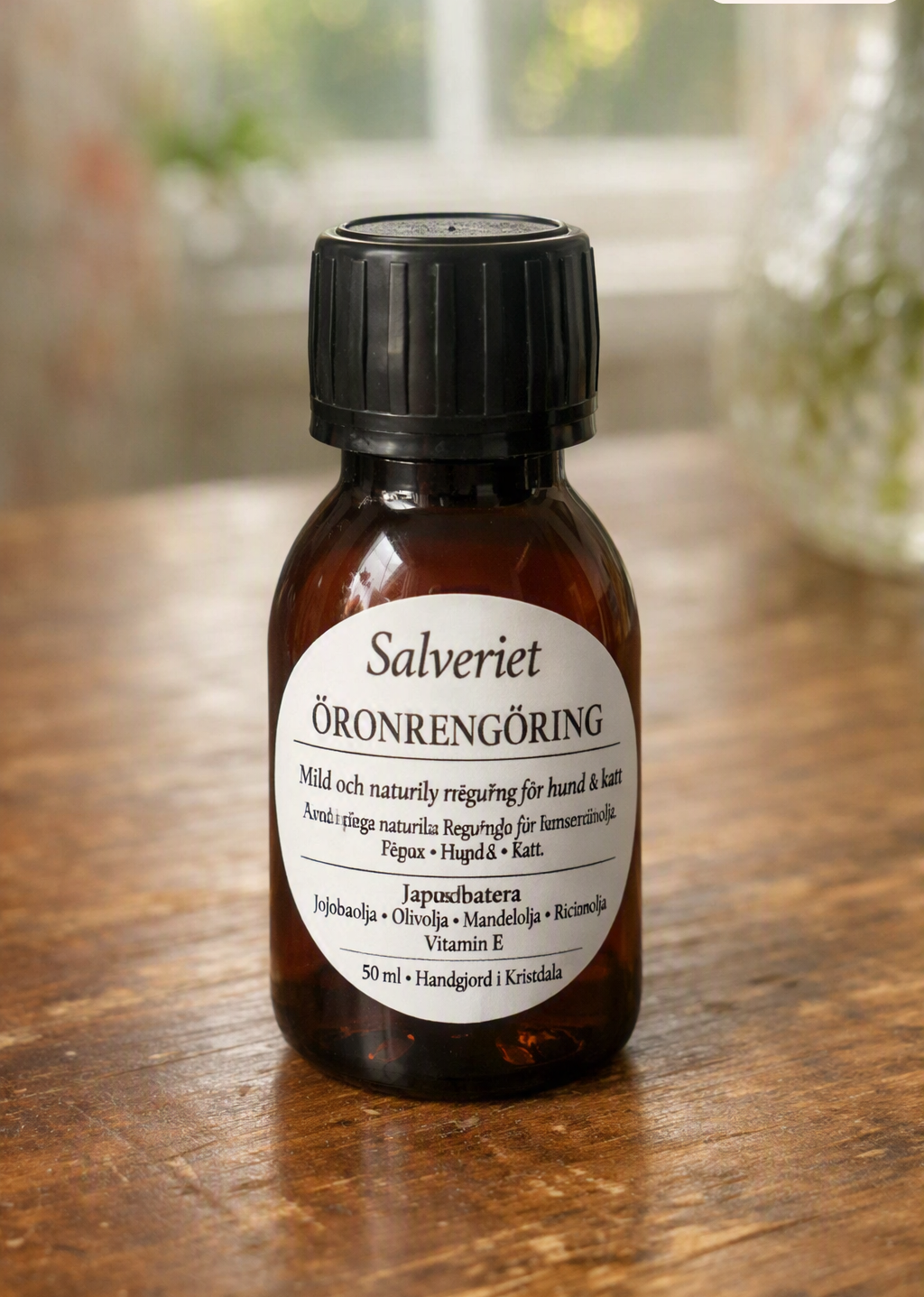 Öronrengöring – handgjord för hund och katt, 100 ml
